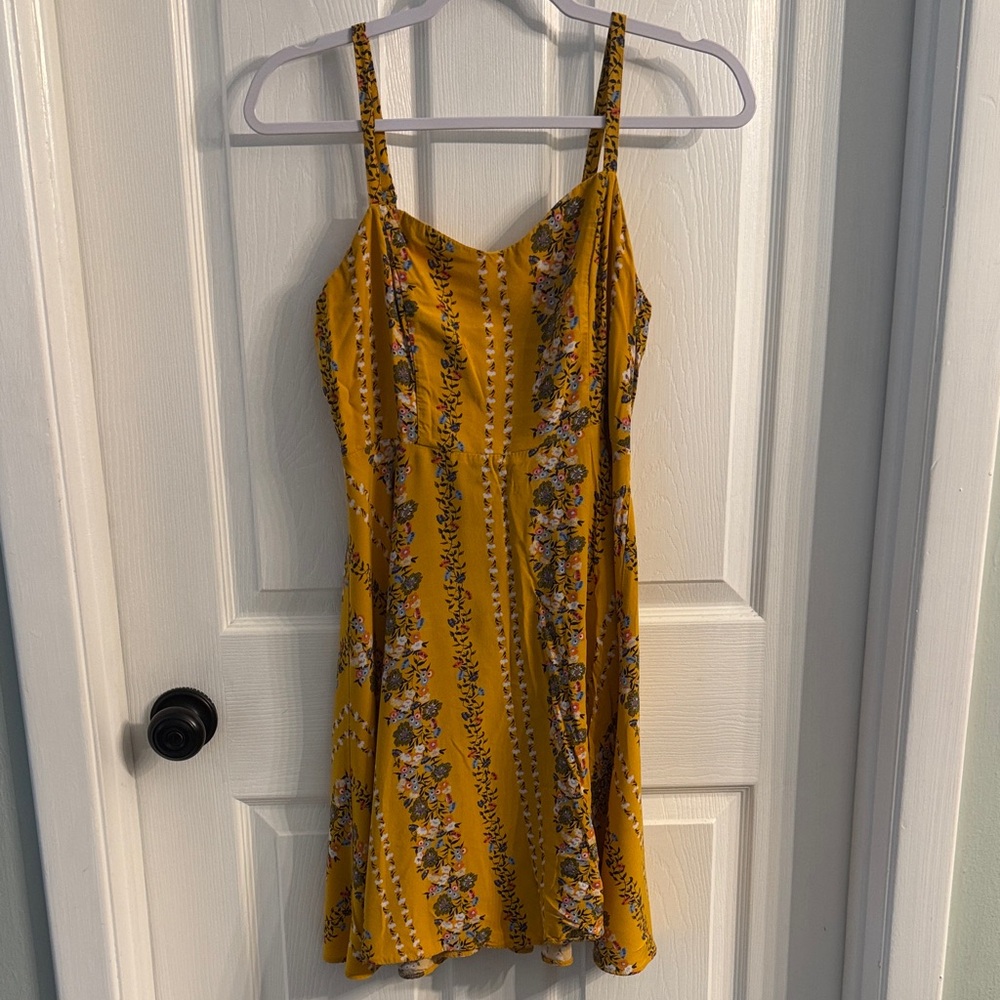 Old Navy Yellow Floral Mini Dress